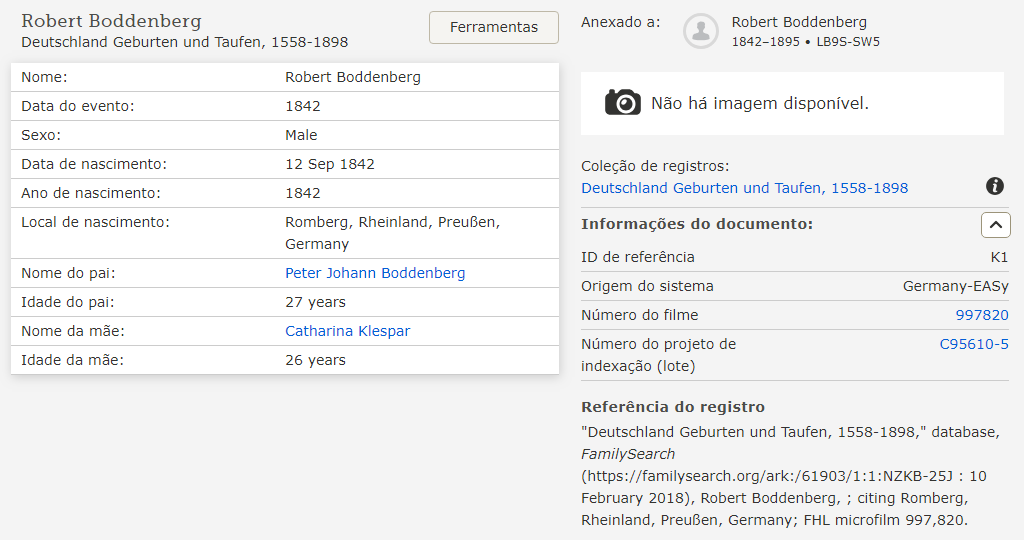 Nascimento - Robert Boddenberg