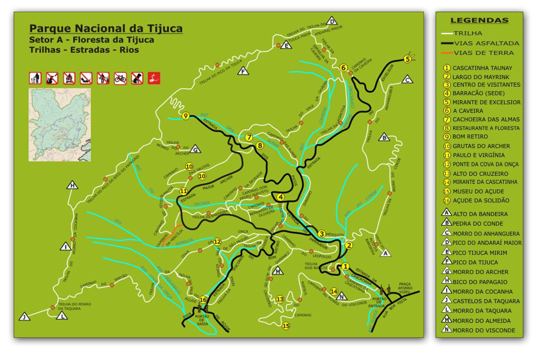 Mapa de Trilhas do PNT