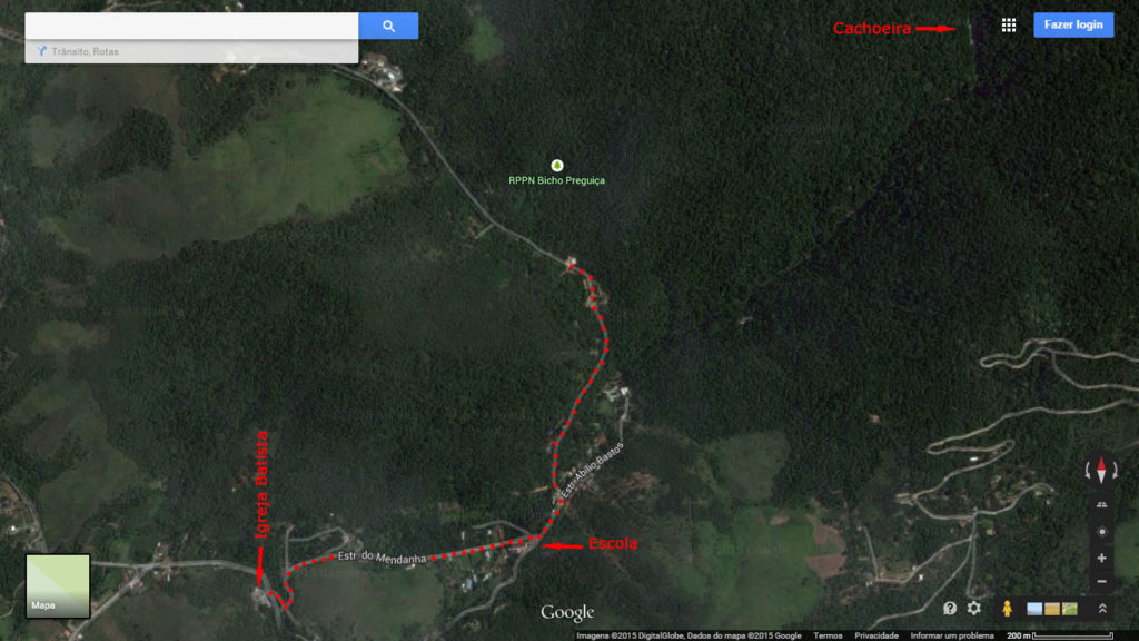 Mapa - Cachoeiras do Mendanha