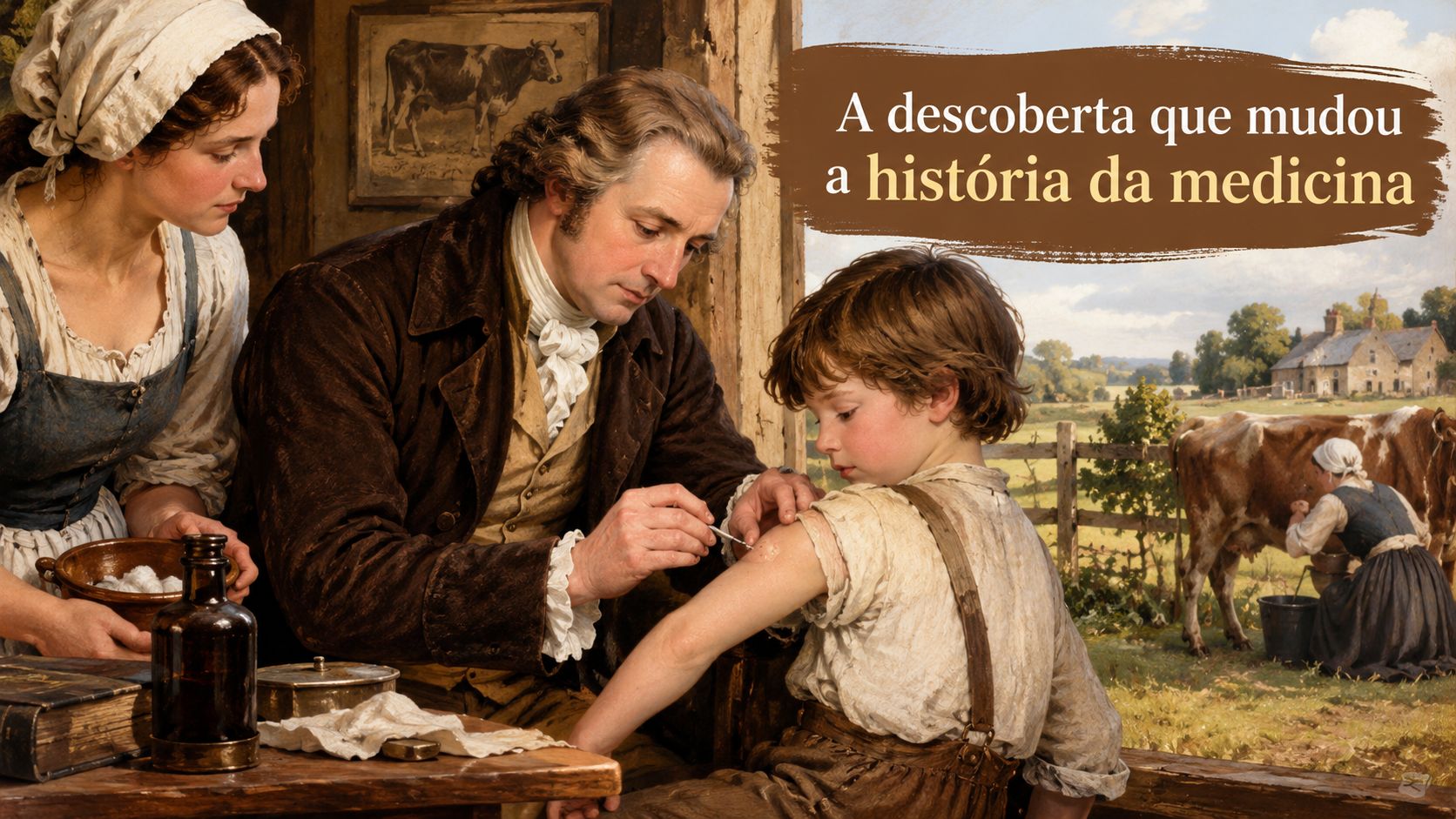 Edward Jenner e a descoberta da primeira vacina contra a varíola em 1796