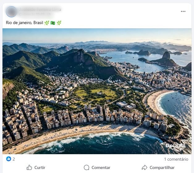 Imagens criadas com Inteligência Artificial mas fora da realidade