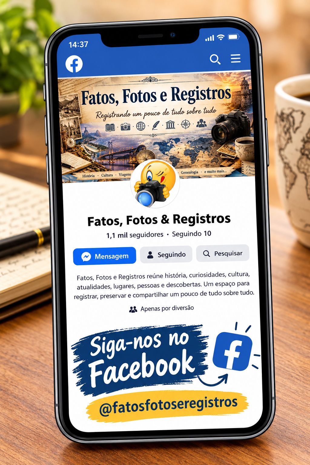 Sina-nos no Facebook