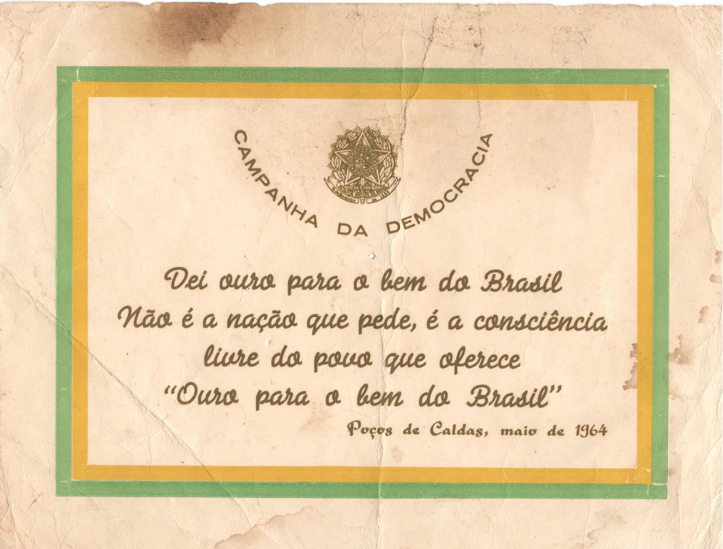 Ouro para o bem do Brasil