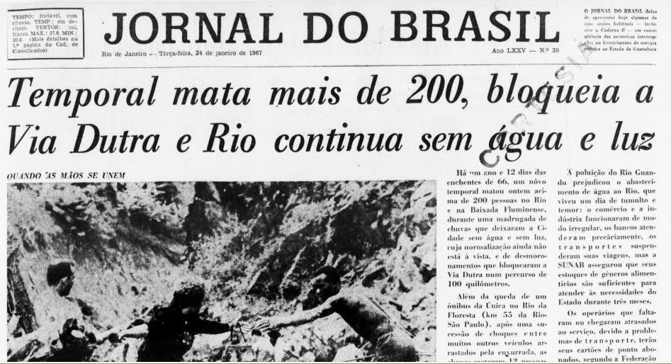 Tragédia na Serra das Araras - Jornal do Brasil